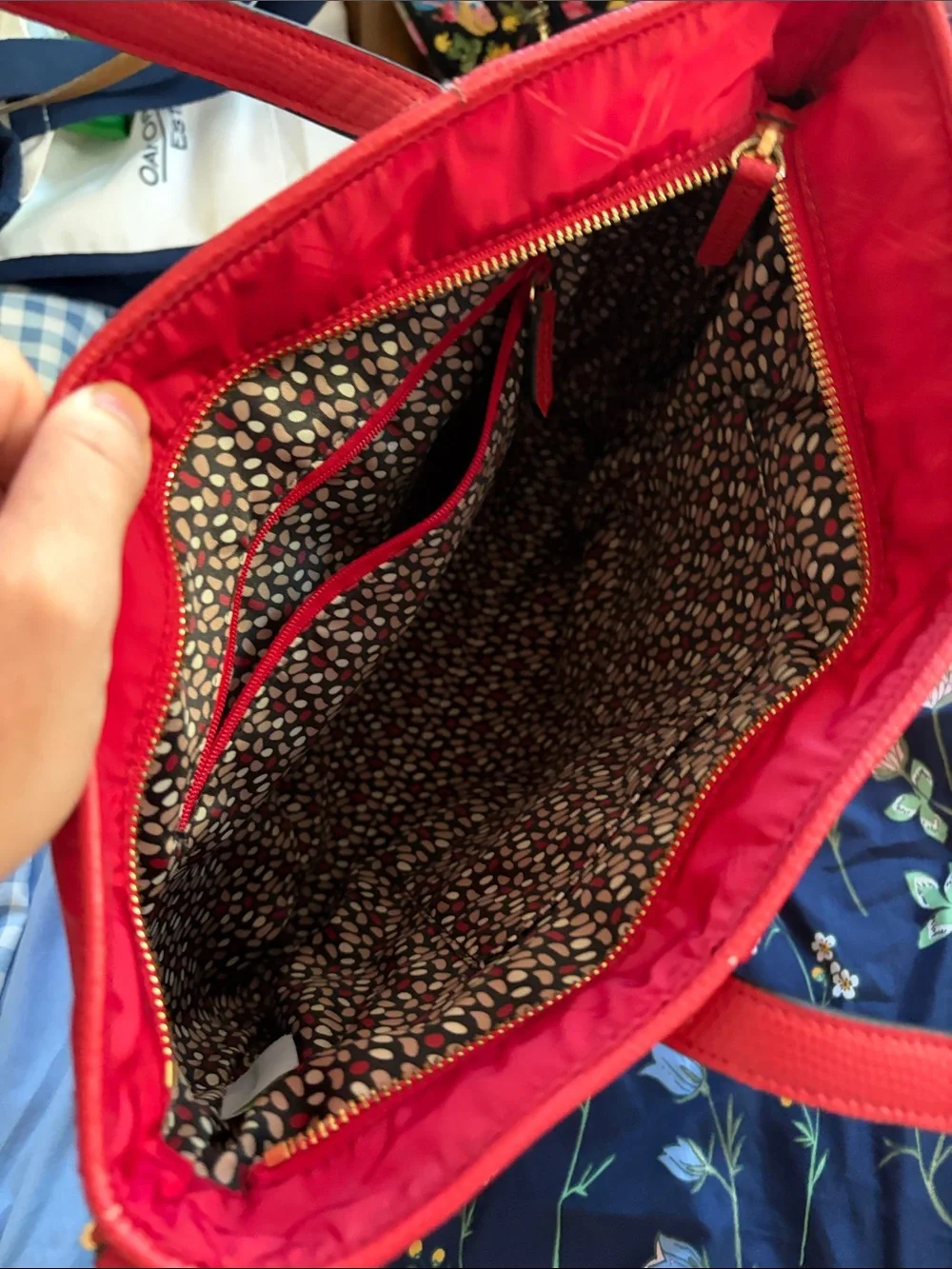 Vera Bradley Bright Red Quilted Tote